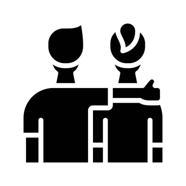 Bir Sarılma Simgesi Basit Vektör İllüstrasyonuComment