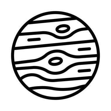 Gezegen web simgesi vektör illüstrasyonu