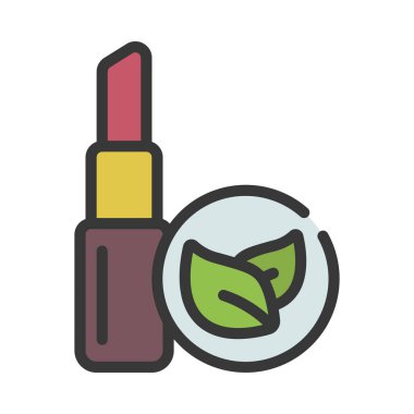 Vegan Ruj Simgesi Basit Vektör İllüstrasyonu