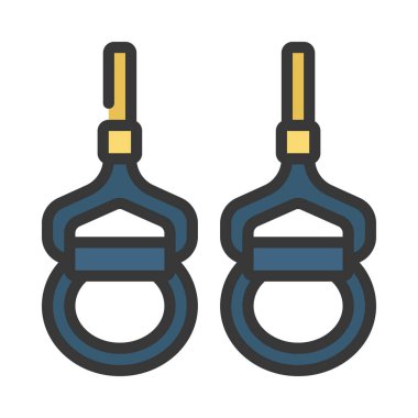 TRX Makine Kabloları Simge Basit Vektör Resimlemesi