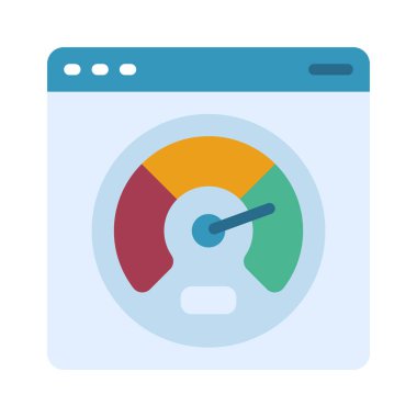Web Sitesi Performans Web simgesi vektör illüstrasyonu