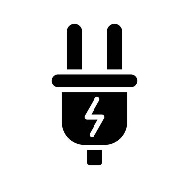 Güç Kablosu Sonu web simgesi vektör çizimi