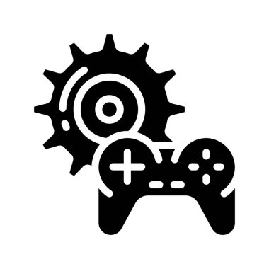 Oyun Yönetimi simgesi, vektör illüstrasyonu basit tasarım