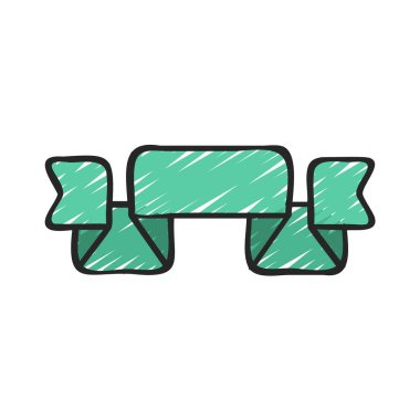  Beyaz arkaplanda izole edilmiş web tasarımı için Origami kurdele simgesi