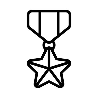 Yıldız Madalyası Vektör Simgesi Tasarımı