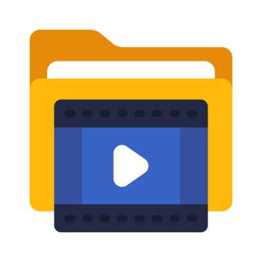 Video Dizini simgesi, vektör illüstrasyonu 