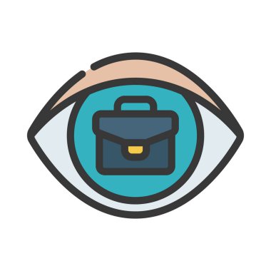 İş Vizyonu web simgesi vektör illüstrasyonu