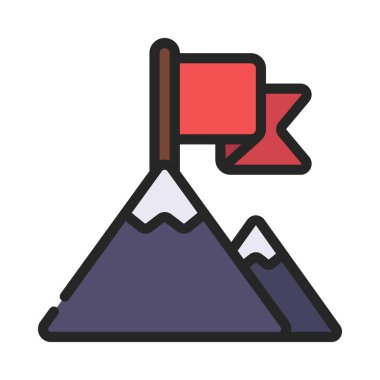 Milestones web simgesi vektör illüstrasyonu