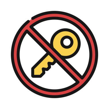 Keys web simgesi vektör illüstrasyonu yok
