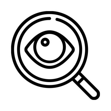 Retina arama simgesi, vektör illüstrasyonu  