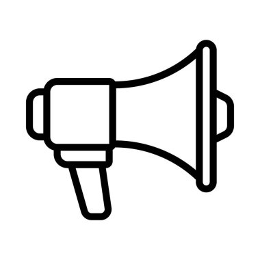 Pazarlama Megafon simgesi, vektör illüstrasyonu