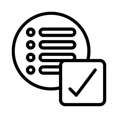 Onaylanmış Liste web simgesi vektör çizimi