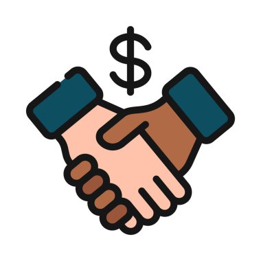 Mali Anlaşma web simgesi vektör illüstrasyonu