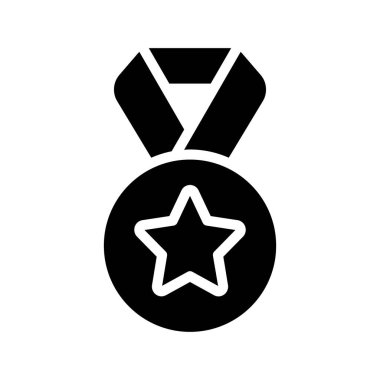 Yıldız Madalyası Vektör Simgesi Tasarımı