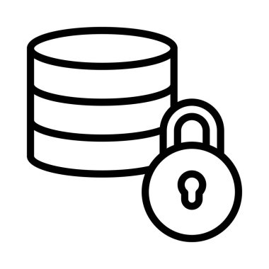 Veri Güvenliği Asma Kilit vektör çizimi
