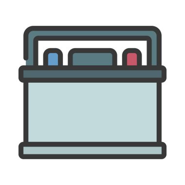 araba pil ikonu vektör illüstrasyon tasarımı