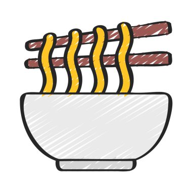 Erişte Simgesi Basit Vektör İllüstrasyonu