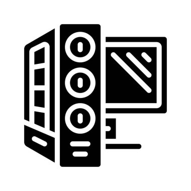 kişisel bilgisayar simgesi, vektör illüstrasyonu basit tasarım