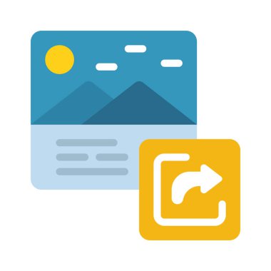 İçerik web simgesi vektör illüstrasyonunu paylaş