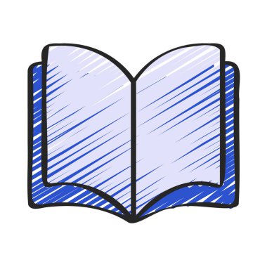 Kitap simgesi aç, vektör illüstrasyonu