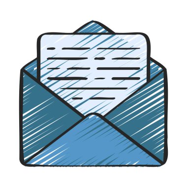 E- posta Kopyalama simgesi, vektör illüstrasyonu