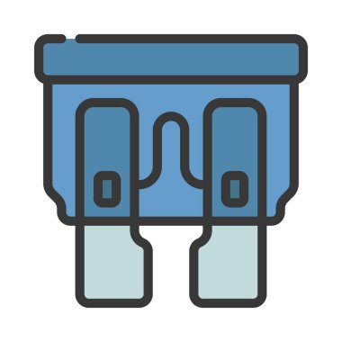 Otomobil Fünyesi Simgesi Basit Vektör İllüstrasyonu