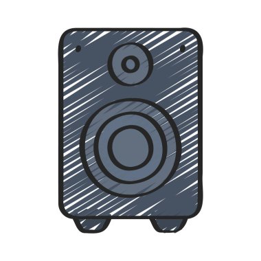 Hoparlör izole edilmiş ikon vektör illüstrasyon tasarımı