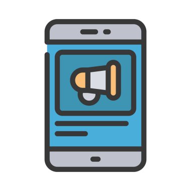 mobil ad simgesi, vektör illüstrasyonu basit tasarım