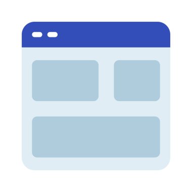 Web Sitesi Düzeni web simgesi vektör illüstrasyonu