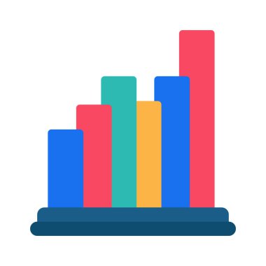 Grafiksel grafik diyagramı simgesi silueti