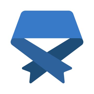 Katlanmış Kurdele Web simgesi vektör illüstrasyonu