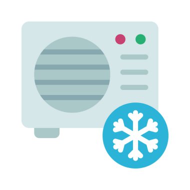 Havalandırma düz simgesi, vektör illüstrasyonu 