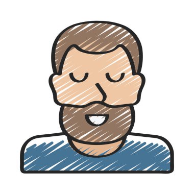 Gen X Erkek Web simgesi düz tasarım, vektör illüstrasyonu