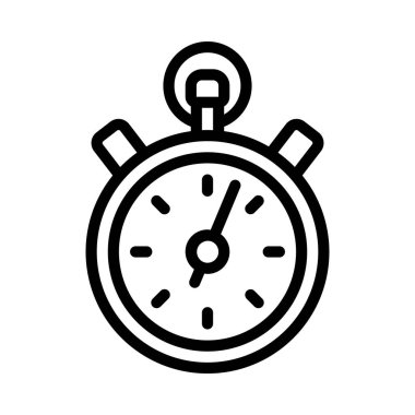 Kronometre simgesi, beyaz arkaplanda vektör illüstrasyonu  