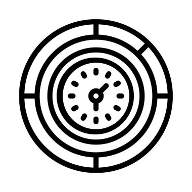 zaman yönetimi simgesini beyaz arka plan üzerinde