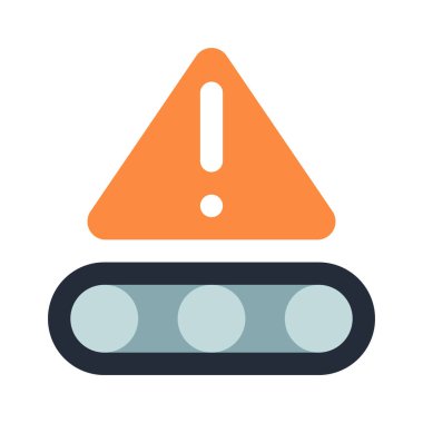 Assembly Satır Hatası düz simgesi, vektör illüstrasyonu 