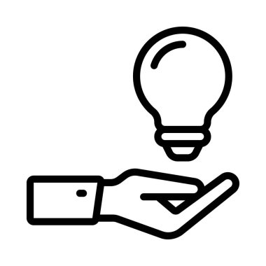 Elle Fikir Verme simgesi, vektör illüstrasyonu                                             