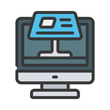 Sunum Ağı simgesinin vektör illüstrasyonu