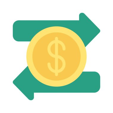 Ticaret Para simgesi, vektör illüstrasyonu 