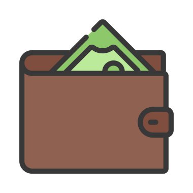 wallet icon, vector illustration simple design