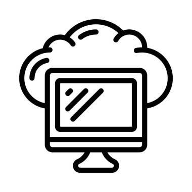 Bulut Hesaplama Simgesi vektör çizimi kavramı 