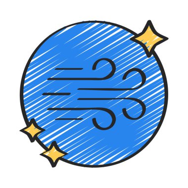 Temiz hava düzlüğü simgesi, vektör illüstrasyonu 