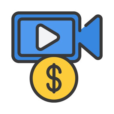 Akış Simgesini Paraya Çevir Basit Vektör İllüstrasyonu