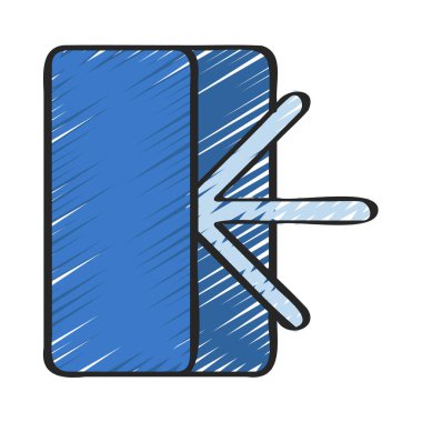 Door Arrow web simgesi vektör illüstrasyonunu girin