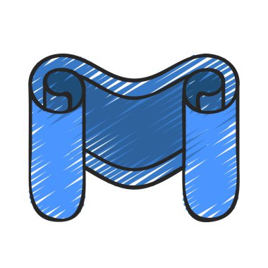 Beyaz arkaplanda Banner simgesinin vektör illüstrasyonu 