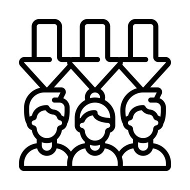 Düşük Çalışanların düz simgesi, vektör illüstrasyonu 