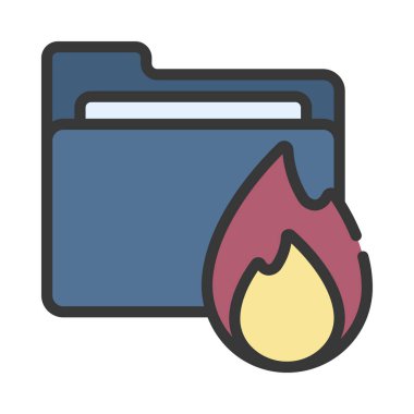 Dizin Ateş simgesi, vektör illüstrasyonu 