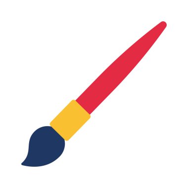 Fırça düz ikon vektör illüstrasyonunu boya 