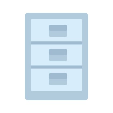 Dolap düz simgesi, vektör illüstrasyonu dosyalanıyor 