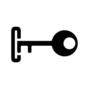 Anahtar simgesini aç, vektör illüstrasyonu basit tasarım